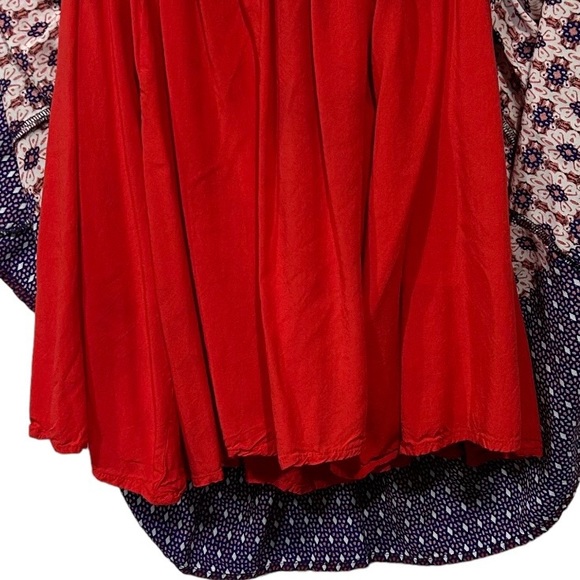 Lulus La Vie En Roses Navy Blue Red Floral Print Dress Sundress Small - Picture 7 of 13